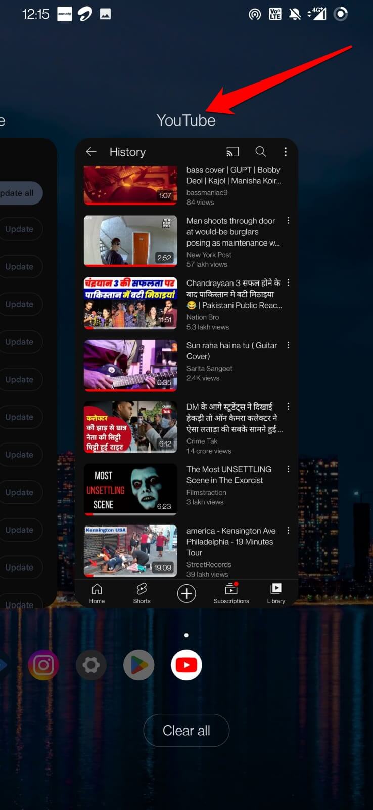 forzar cierre de la aplicación de YouTube en Android