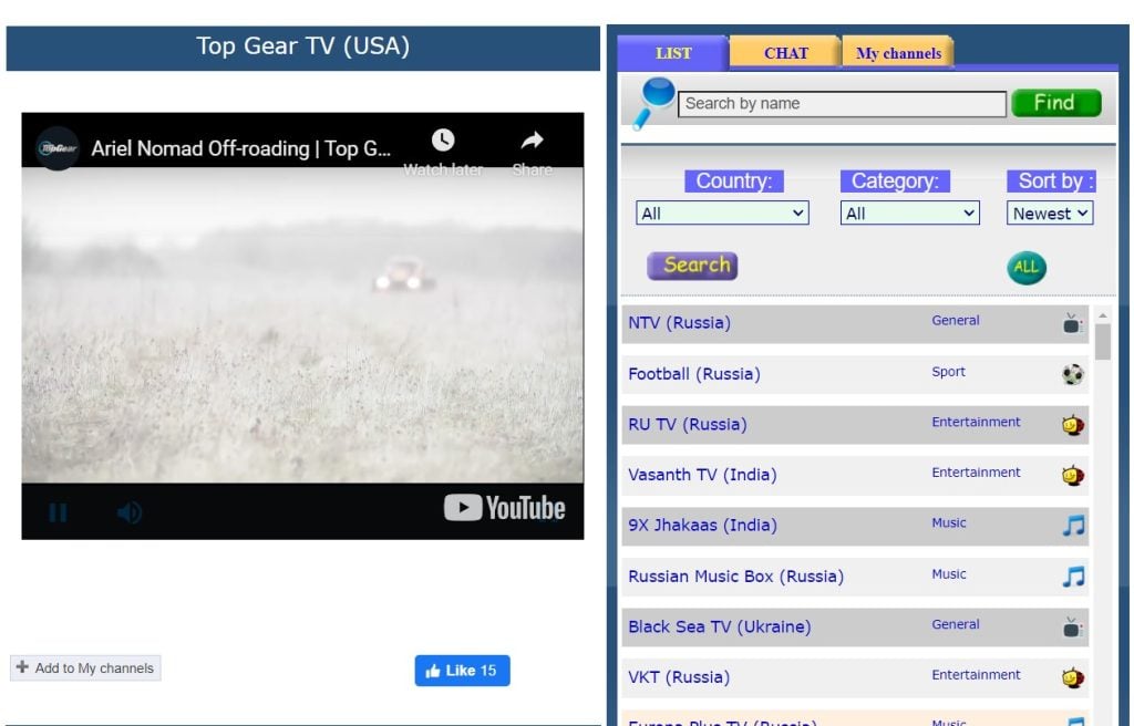 Kostenlose Live-TV-Streaming-Seiten