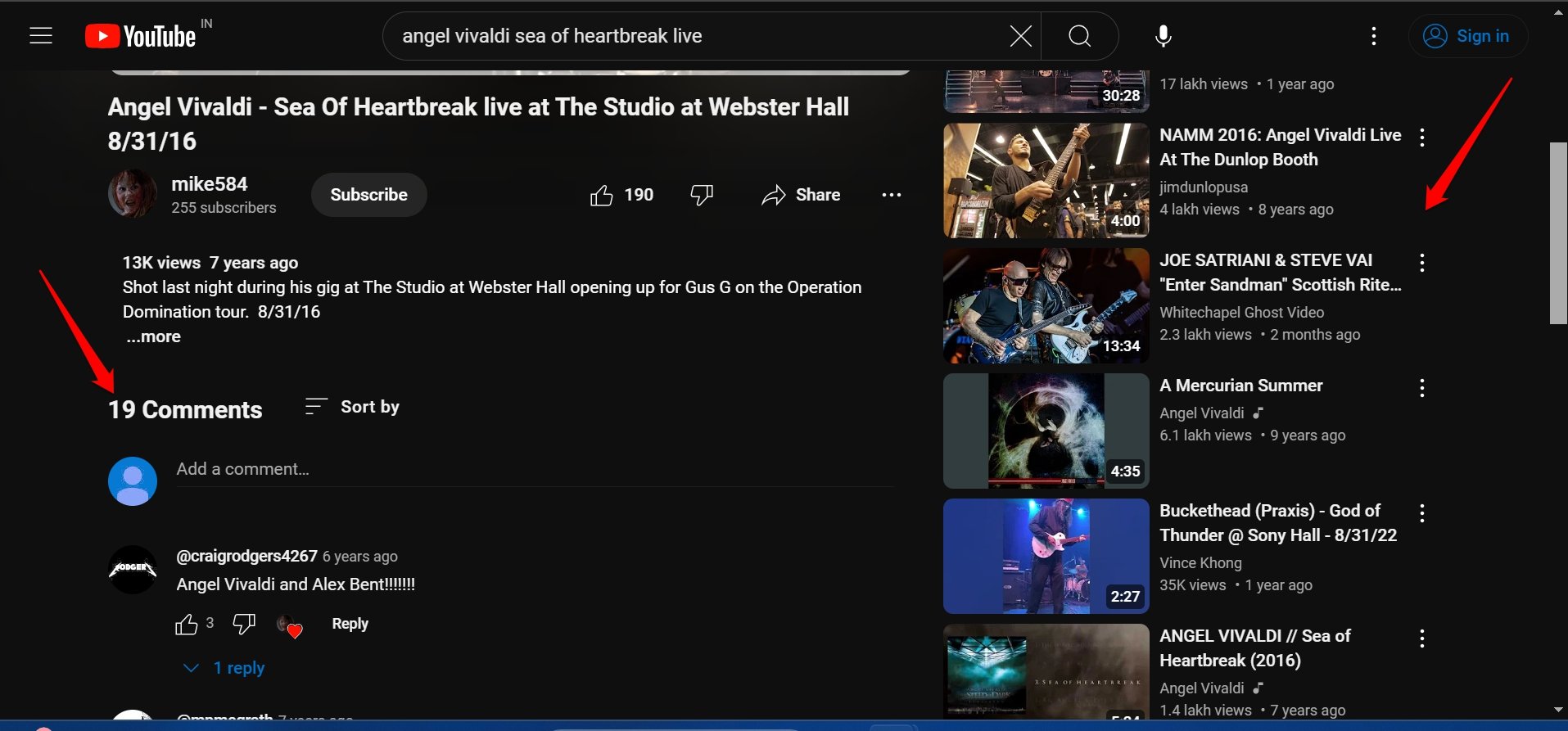 Página de visualización antigua de YouTube