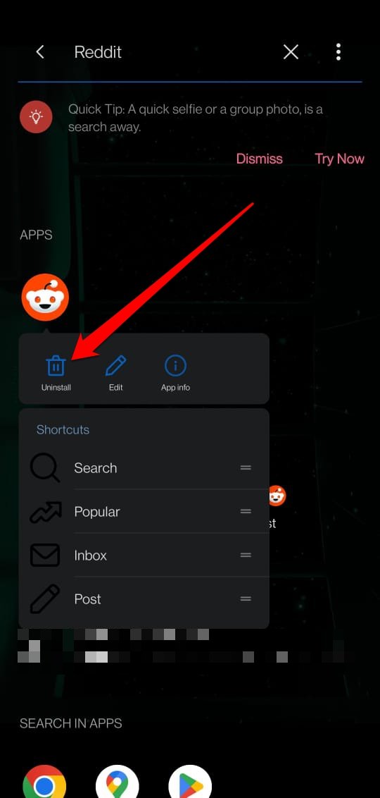 Deinstallieren Sie die App, die Sie nicht aktualisieren können, Play Store-Fehler 492