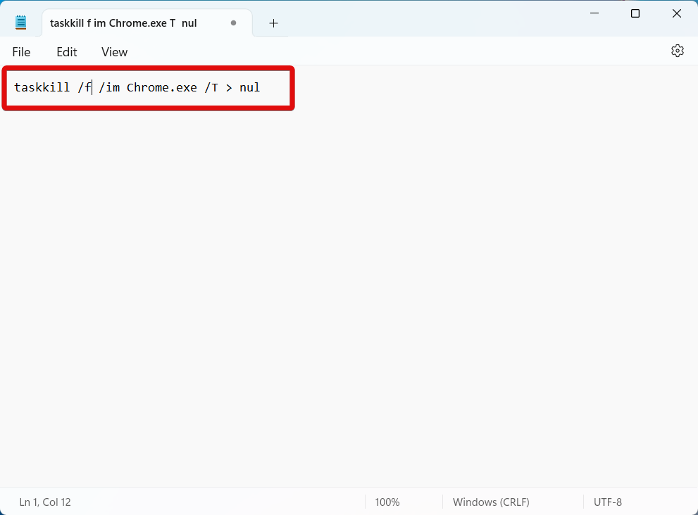 comando file batch per chiudere tutte le app