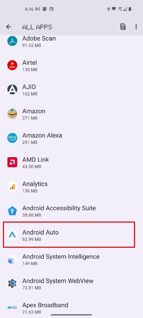 Desactivar el auto-lanzamiento de Android Auto