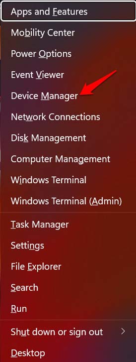 ouvrir le gestionnaire de périphériques windows 11