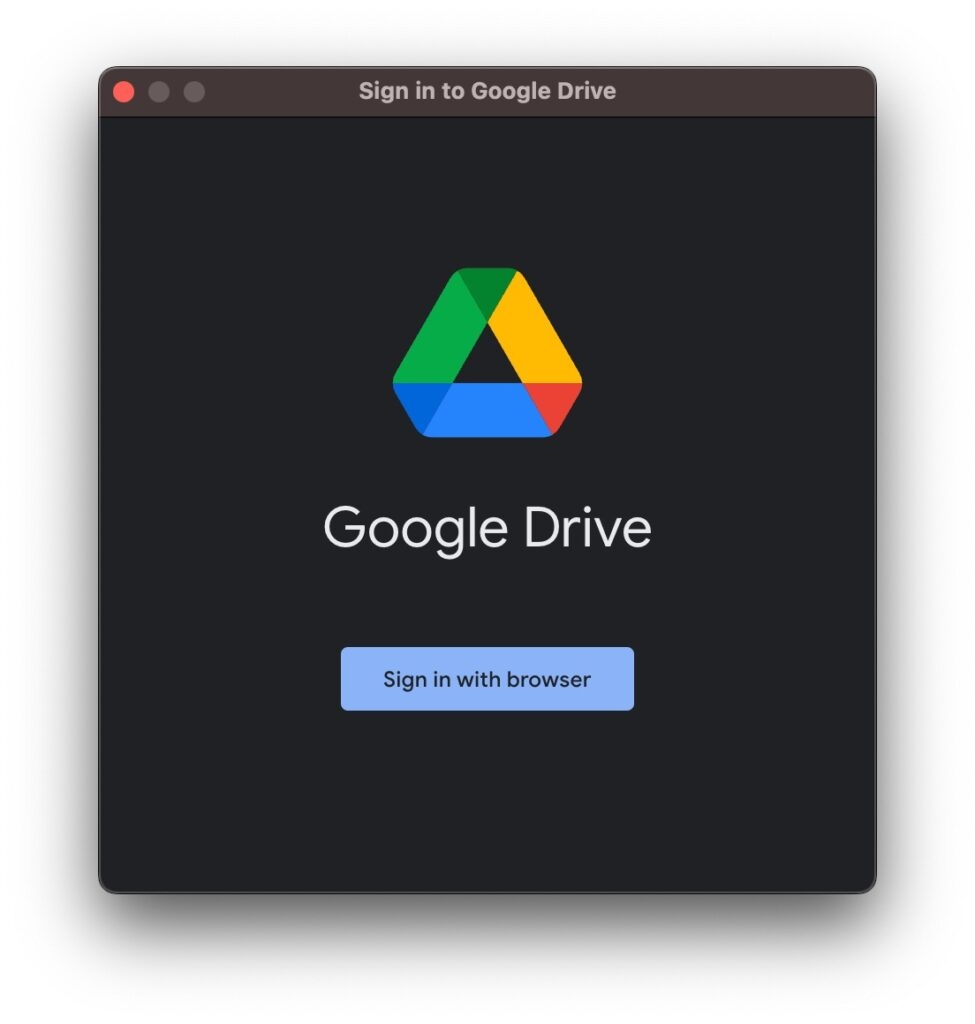 MacのGoogle Drive