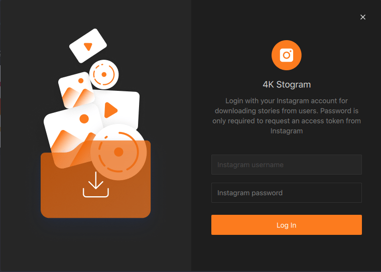 Login com ID e Senha do Instagram