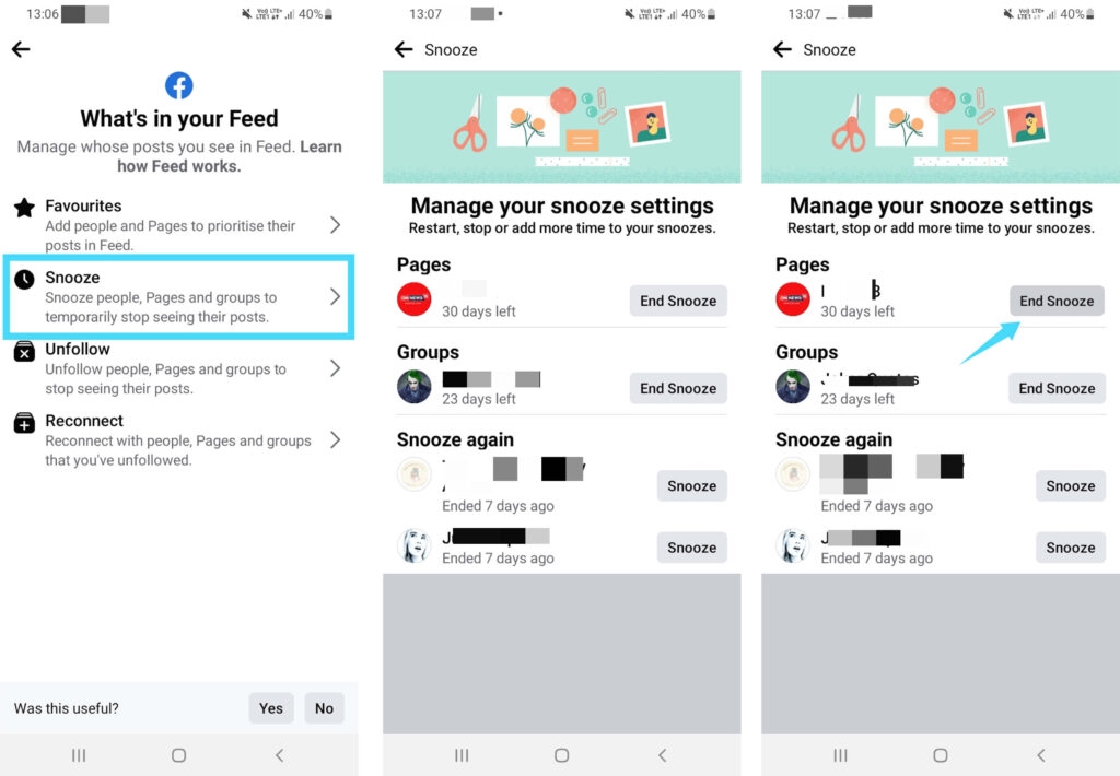 Den Schlummermodus in der Facebook-App deaktivieren