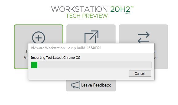 Installieren Sie Chrome OS auf Vmware
