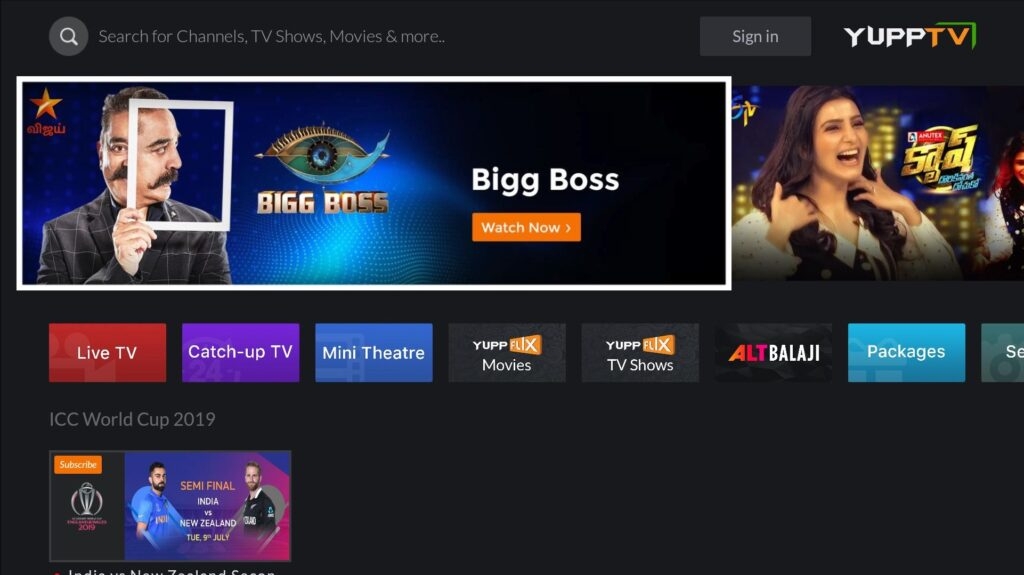 YuppTV per TV - Migliori App per Android TV