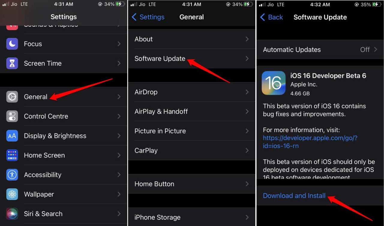 iOS 16をインストール