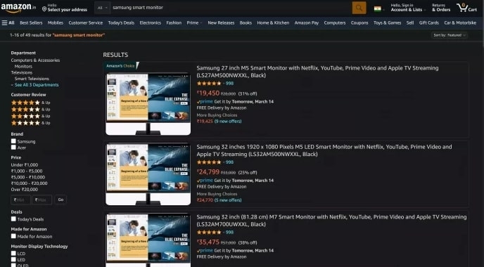 Темный режим Amazon: существует ли он? Как включить?