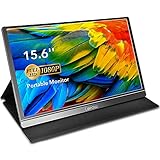 Monitor Portatile Lepow Ultimo 15.6 Pollici FHD 1080P Ultra Slim Computer Display, IPS Eye Care Travel Screen con Altoparlanti Doppio, Smart Cover, Supporto Type-C HDMI per Laptop Telefono PC Switch Xbox