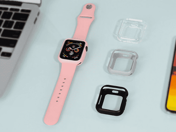 Esta es la Funda Bumper de Silicona para Apple Watch Series 5 de 44 mm y 40 mm.