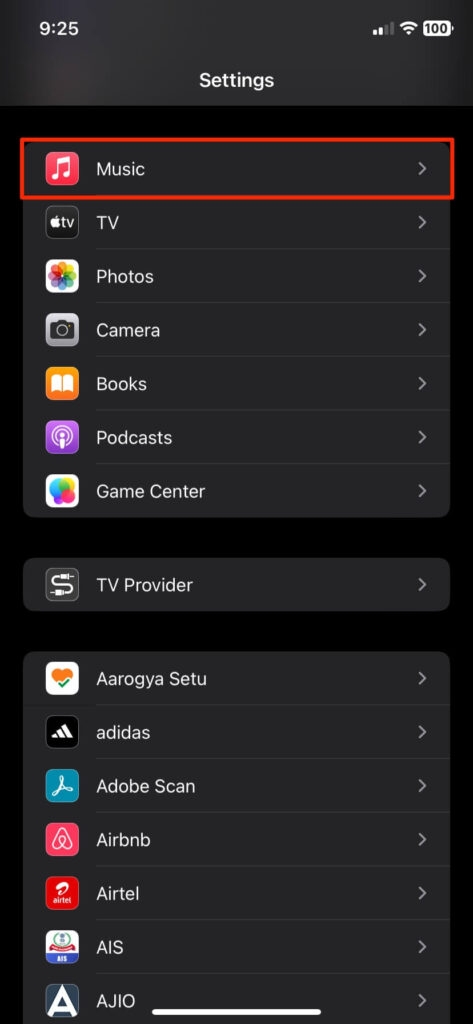 iPhone設定音楽