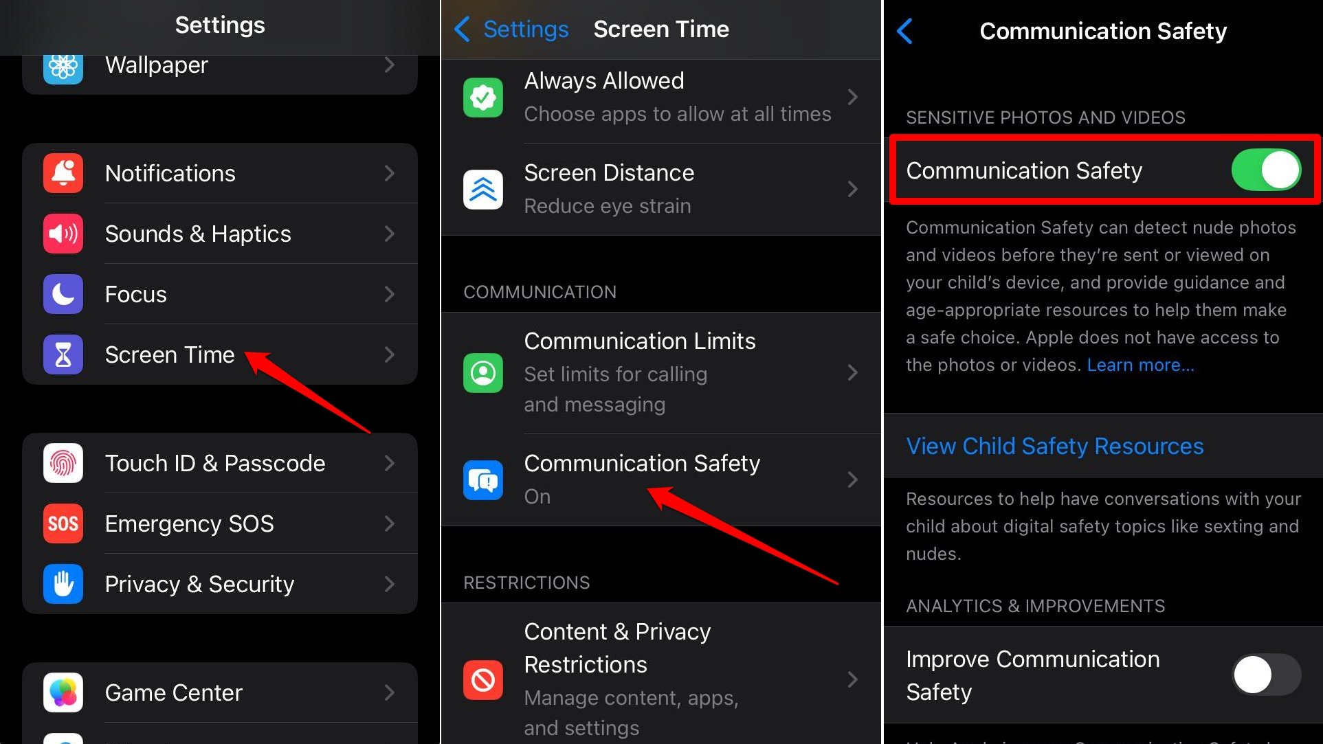 Aktivieren Sie die Warnung vor sensiblen Inhalten auf dem iPhone