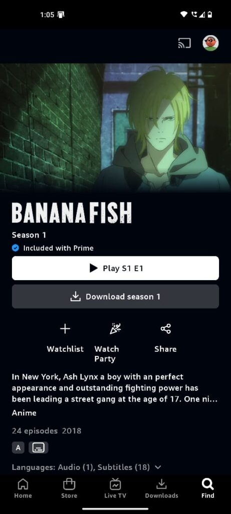Prime Video - Mejores Aplicaciones de Streaming de Anime para Android e iOS