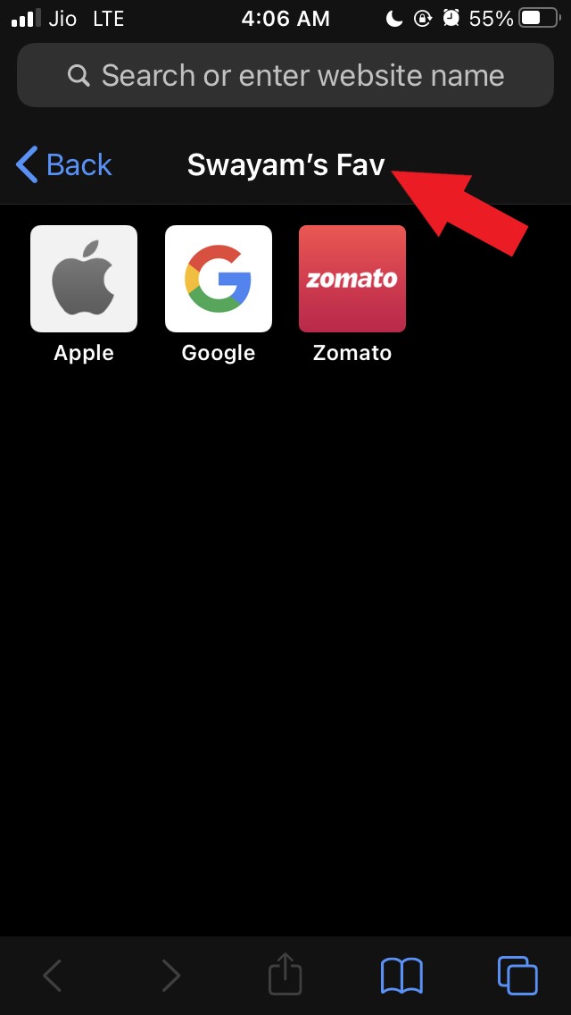 bevorzugte Websites