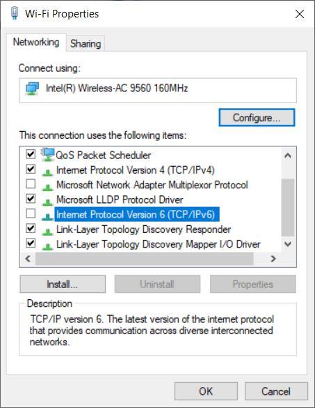 Deshabilitar IPv6
