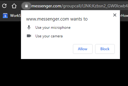 5. Consenti i permessi per microfono e fotocamera