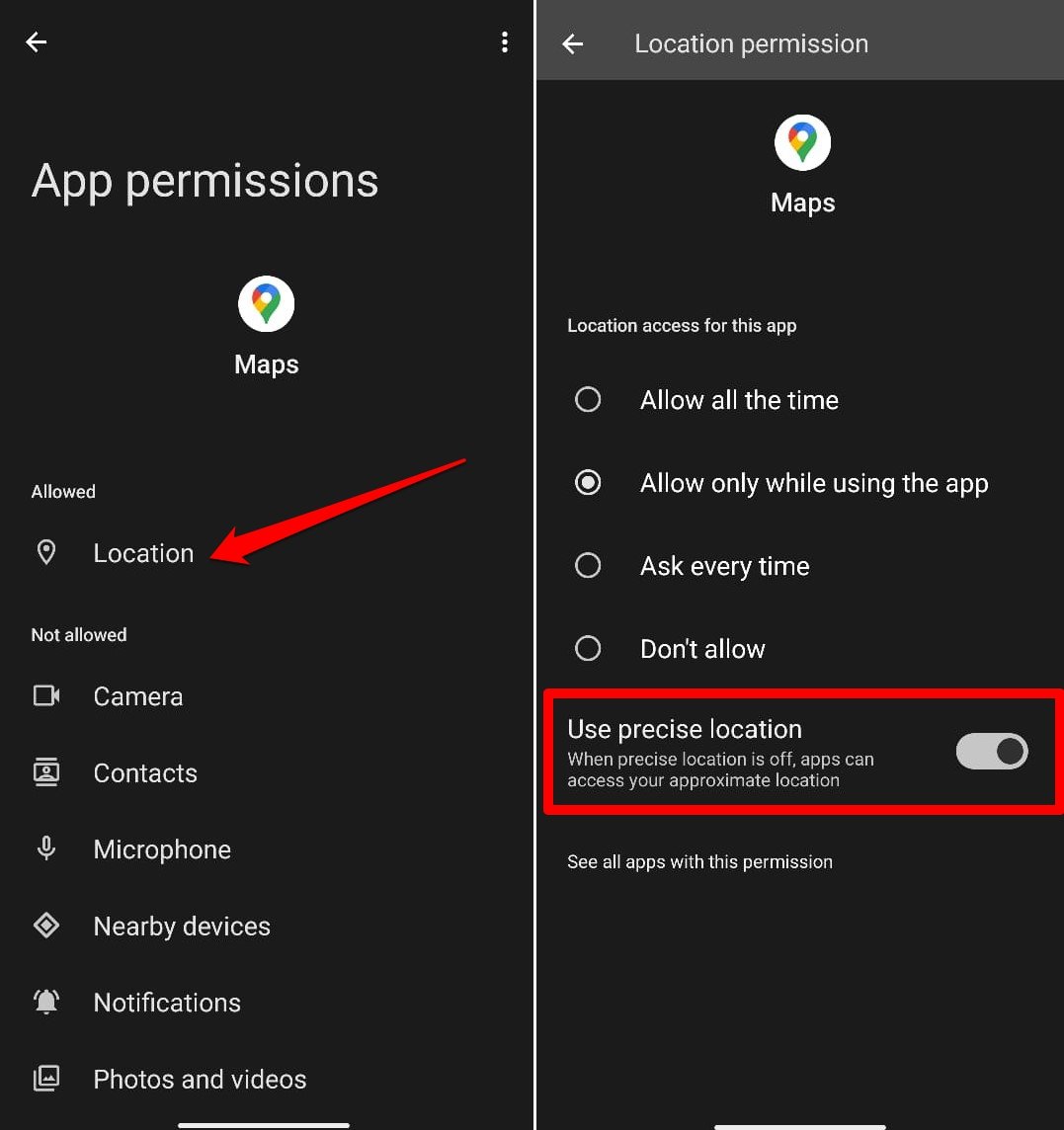 App-Berechtigungen
