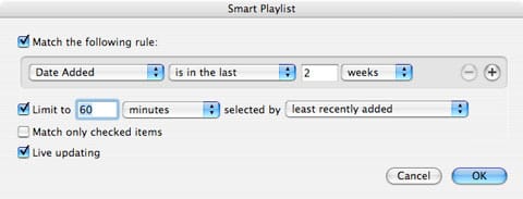 Gestionando el contenido de tu iPod con listas de reproducción inteligentes