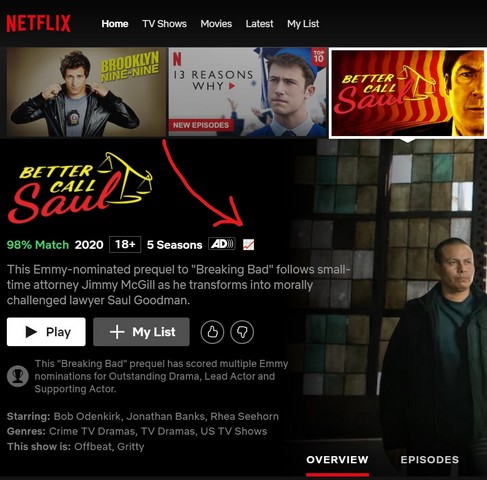 Mostrar calificaciones de IMDb para el contenido de Netflix