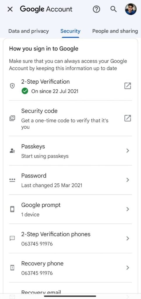Clés de Google - Qu'est-ce que c'est ? Comment ça fonctionne ? Plus sûr que la 2FA ? Comment configurer ? 5
