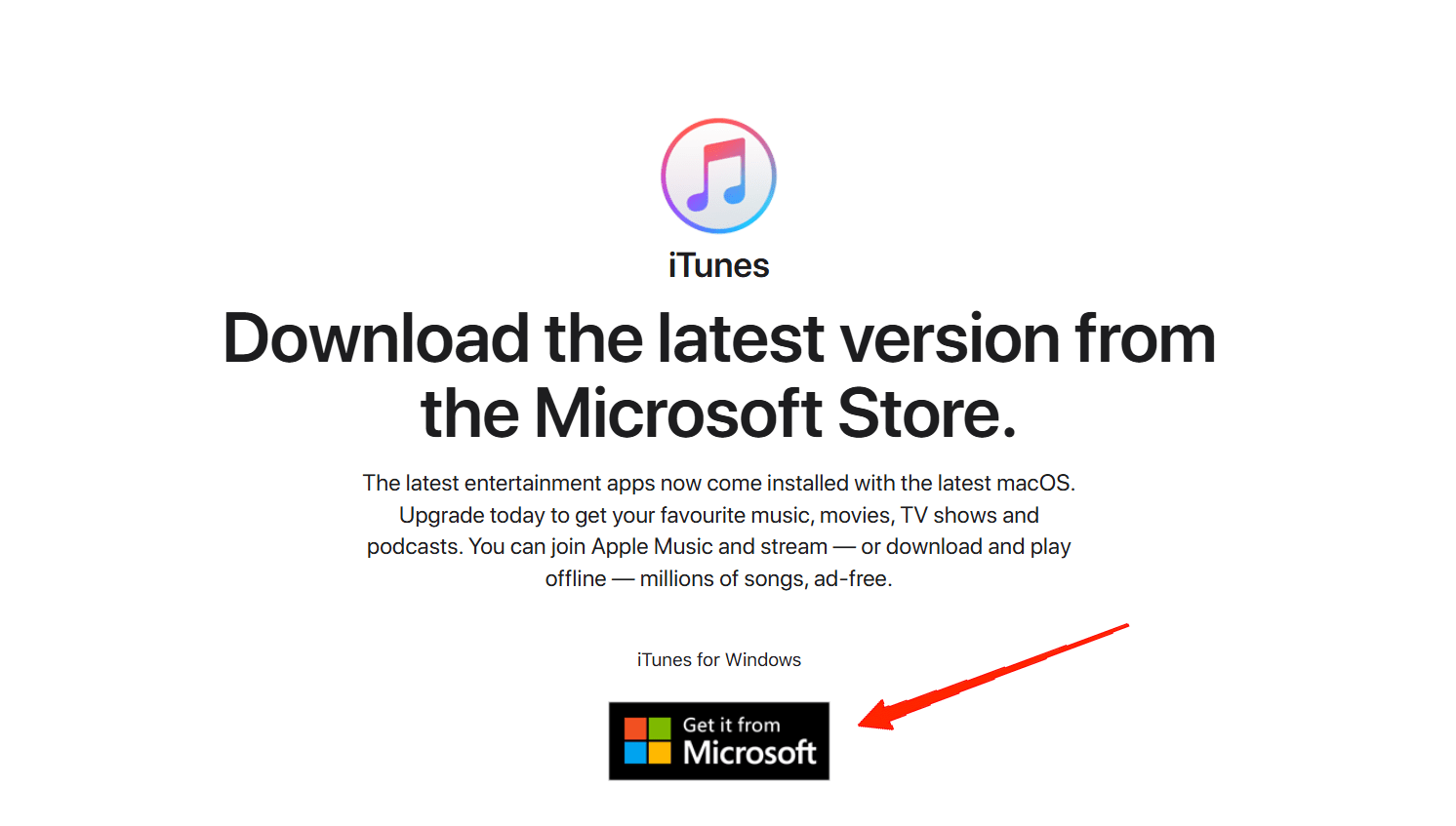 Zuerst laden Sie die neueste Version von iTunes auf Ihren Windows-PC herunter.