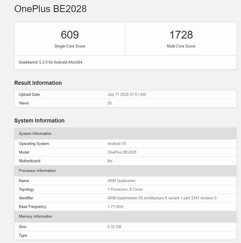 Dispositivo misterioso de OnePlus
