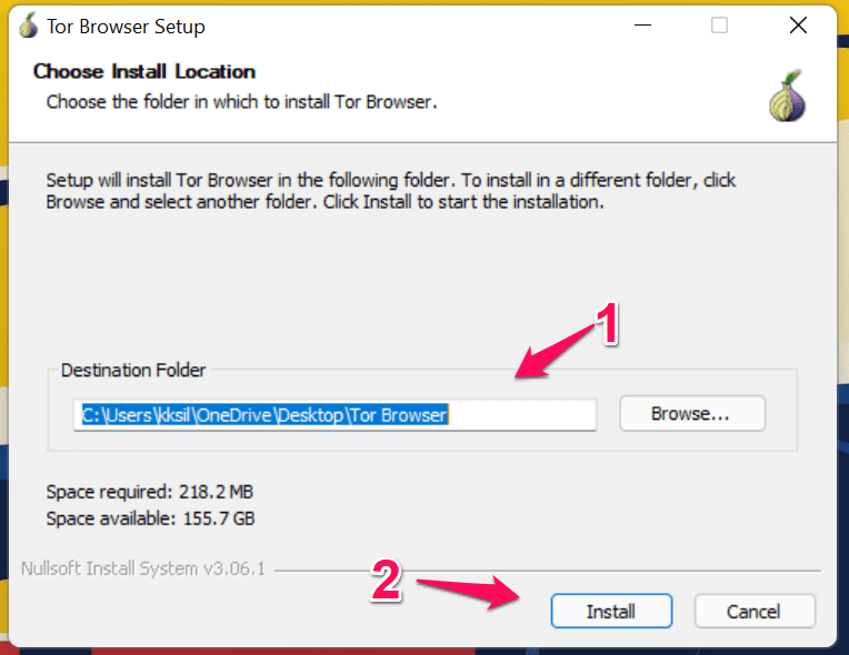 4 - Installationsschaltfläche klicken
