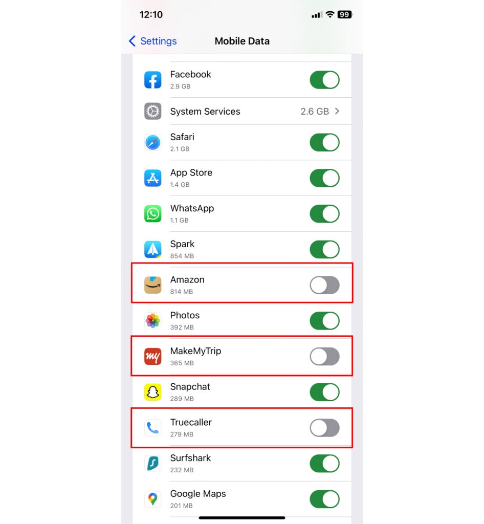 Limiter l'utilisation des données iPhone - Vérifiez l'utilisation des données sur iPhone