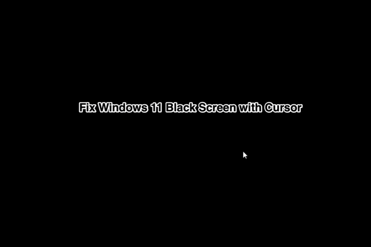 Correção da Tela Preta com Cursor Windows 11