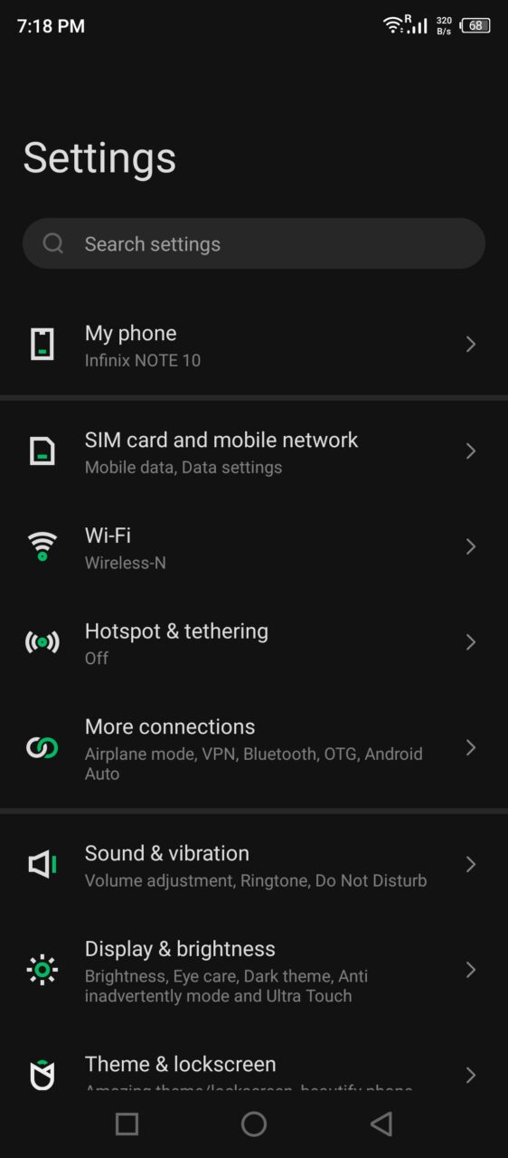 (2) Tocca Altre connessioni