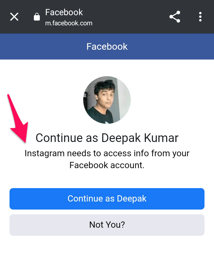 Lier Facebook à Instagram