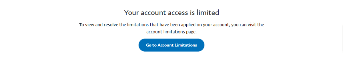 L'accesso al tuo account è limitato