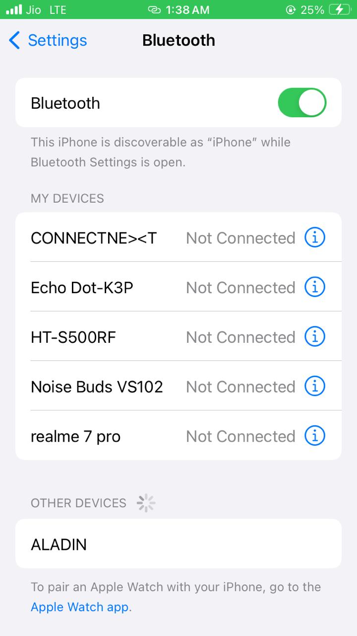 Bluetoothデバイスが「マイデバイス」に表示されていることを確認します。
