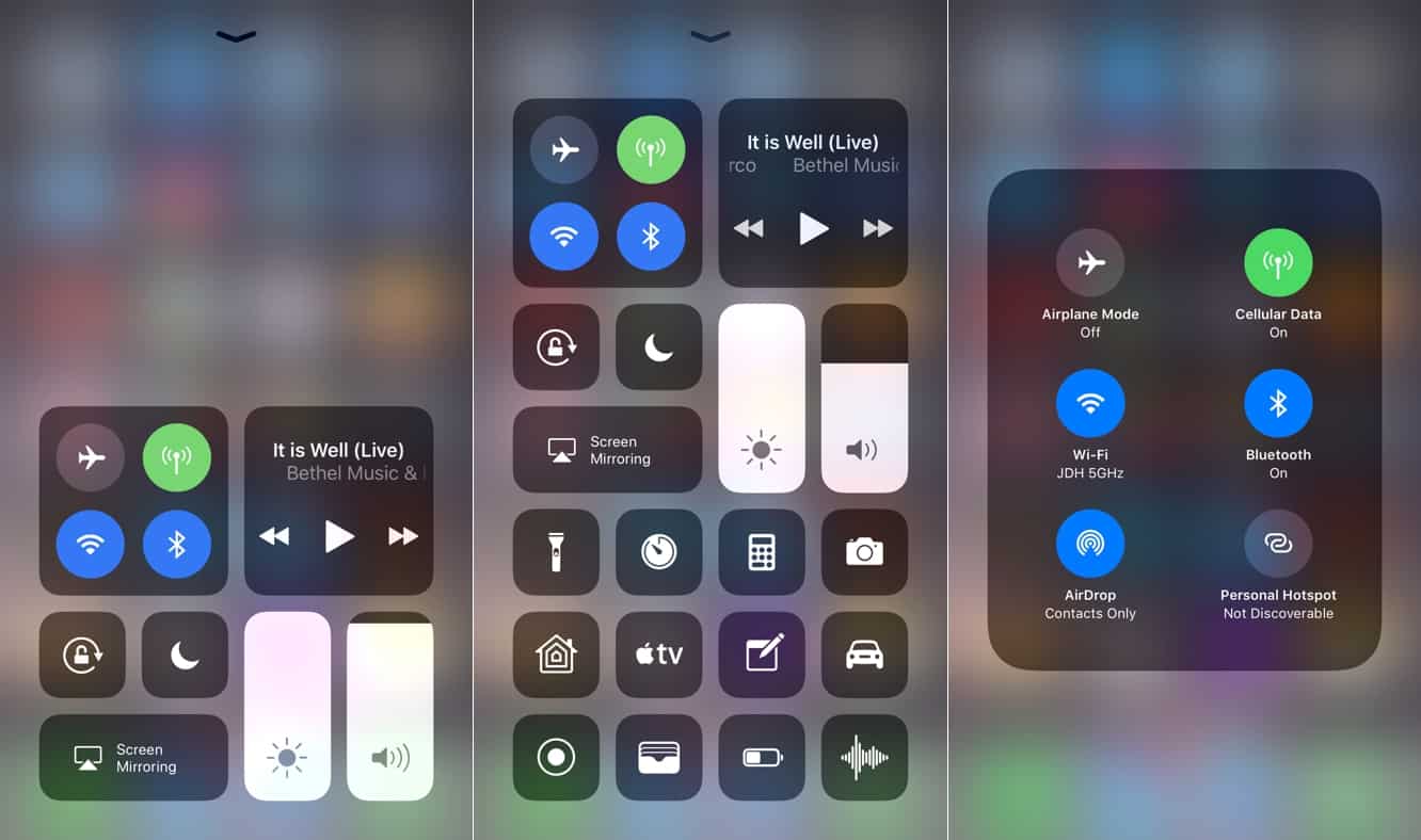 Dentro de las betas: el Centro de Control de iOS 11 se vuelve personalizable, añade Grabación de Pantalla
