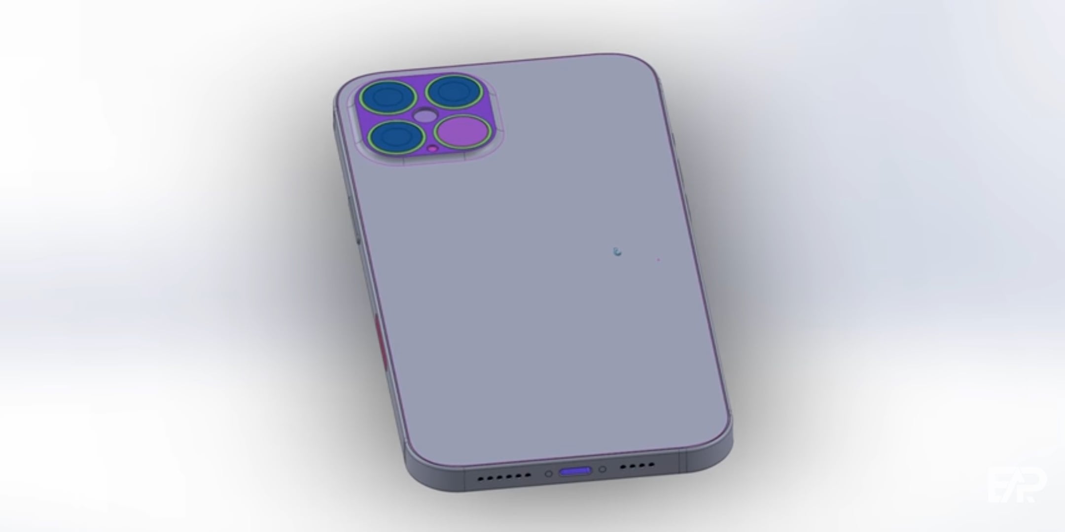 Design dell'iPhone 12 Pro Max Speculato Attraverso Renders CAD 4
