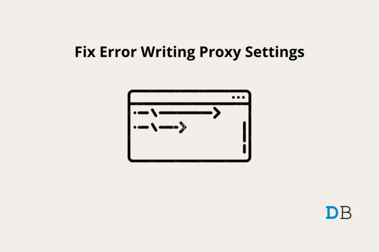 Errore Scrittura Impostazioni Proxy