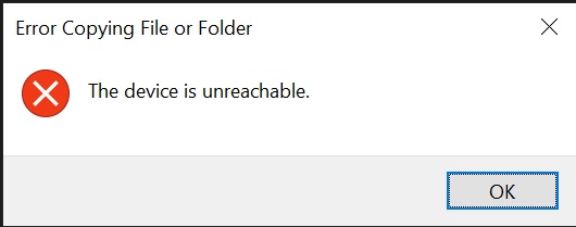 Appareil inaccessible PC iPhone