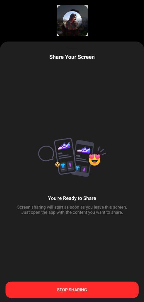 Screen Sharing on Messenger