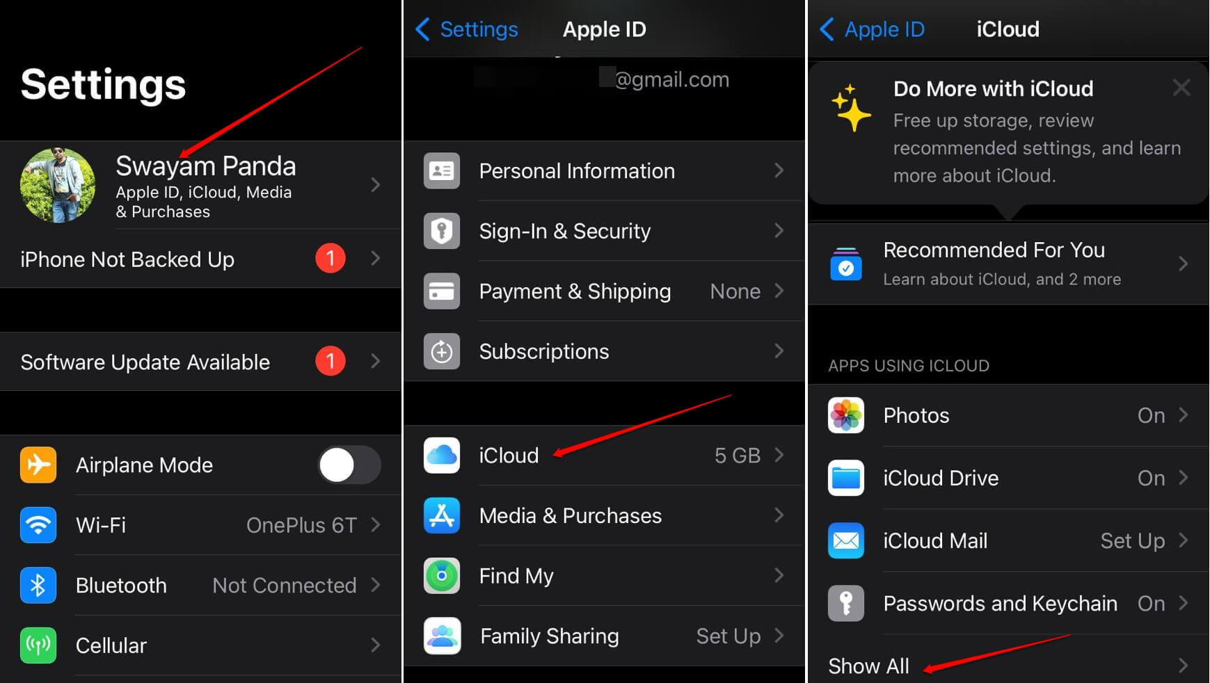 mostra tutte le app che utilizzano iCloud
