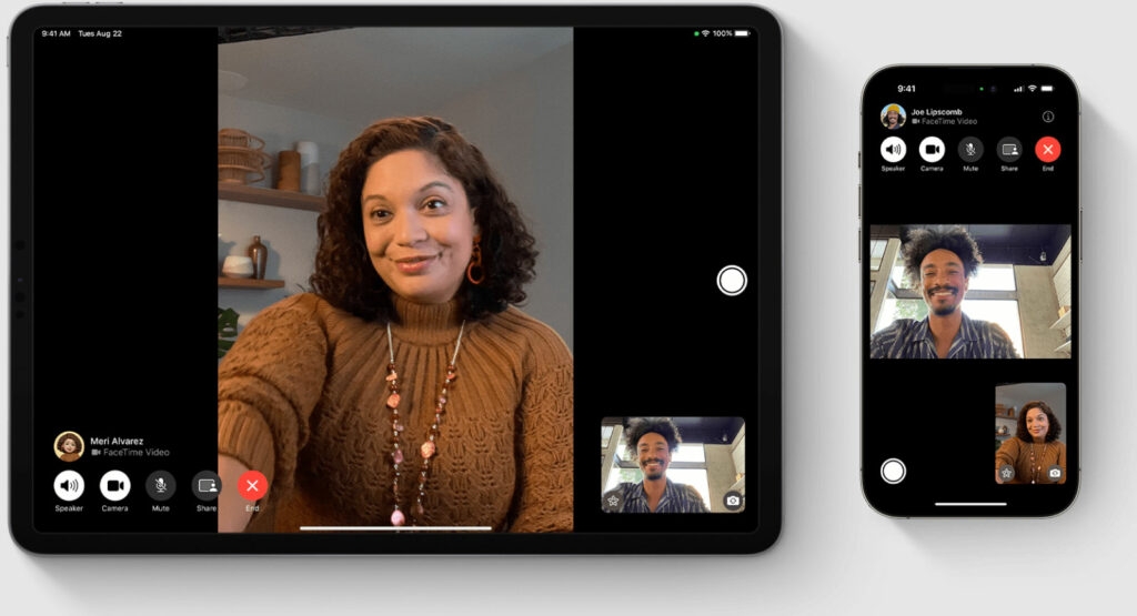iOS 17에서 iPhone으로 FaceTime 효과 사용하기