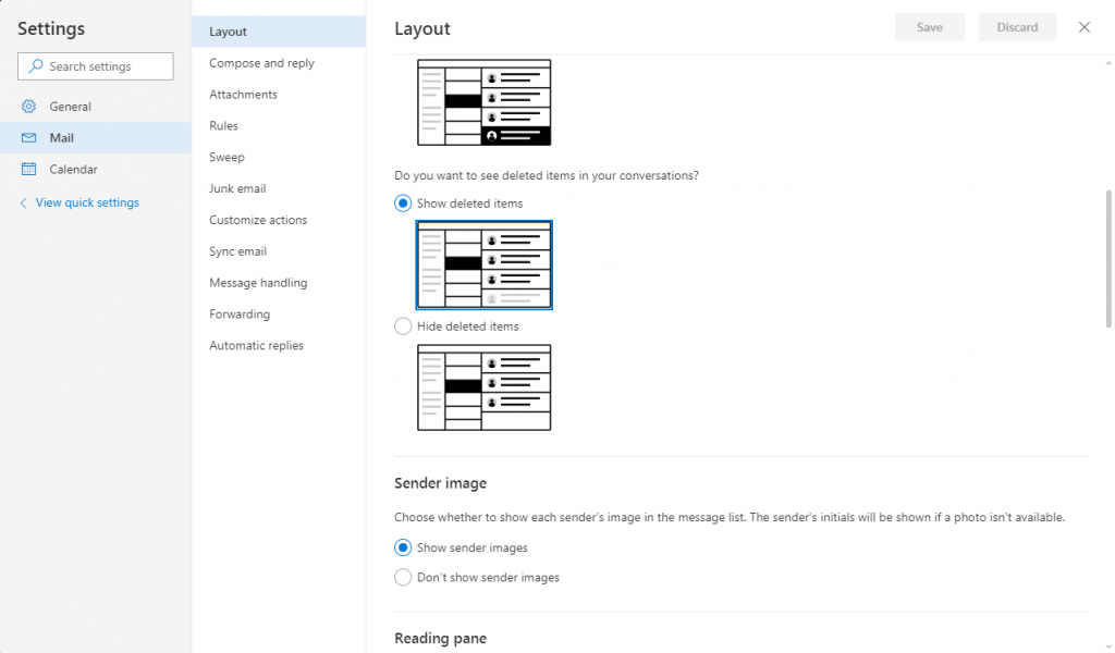 Ventana de Configuración de Hotmail