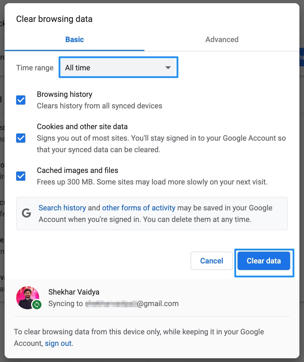 Limpar Dados do Chrome - docs.google.com Recusou a Conexão