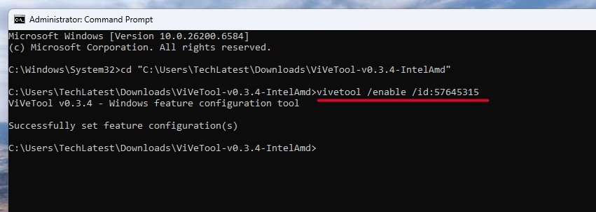 ネイティブWindows 11ライブ壁紙機能コマンドを実行