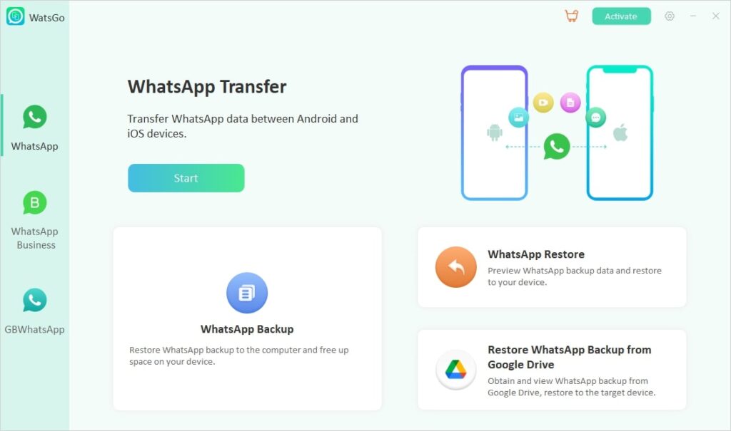 itoolab watsgo - migrer whatsapp depuis google drive