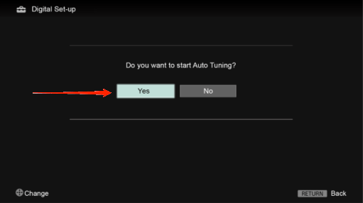 sintonización automática android tv