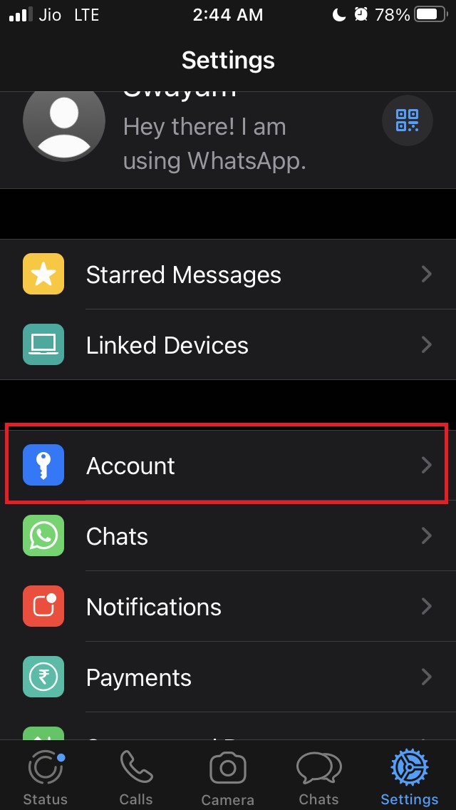 WhatsApp-Konto