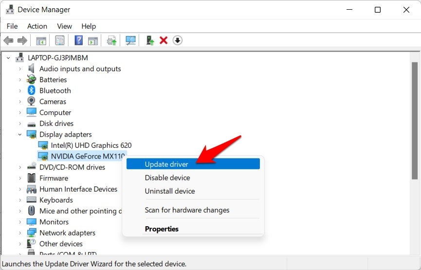 update graphics card drivers windows 11