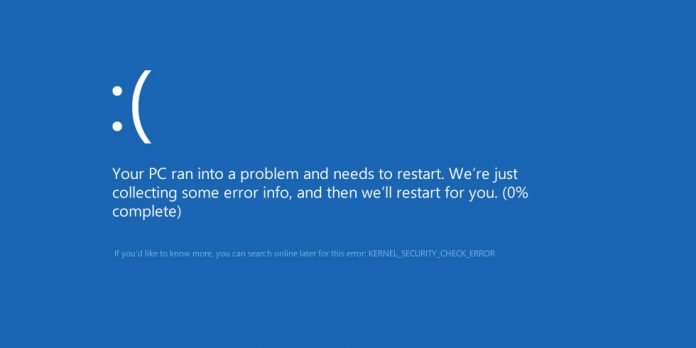 Errore di Controllo di Sicurezza del Kernel